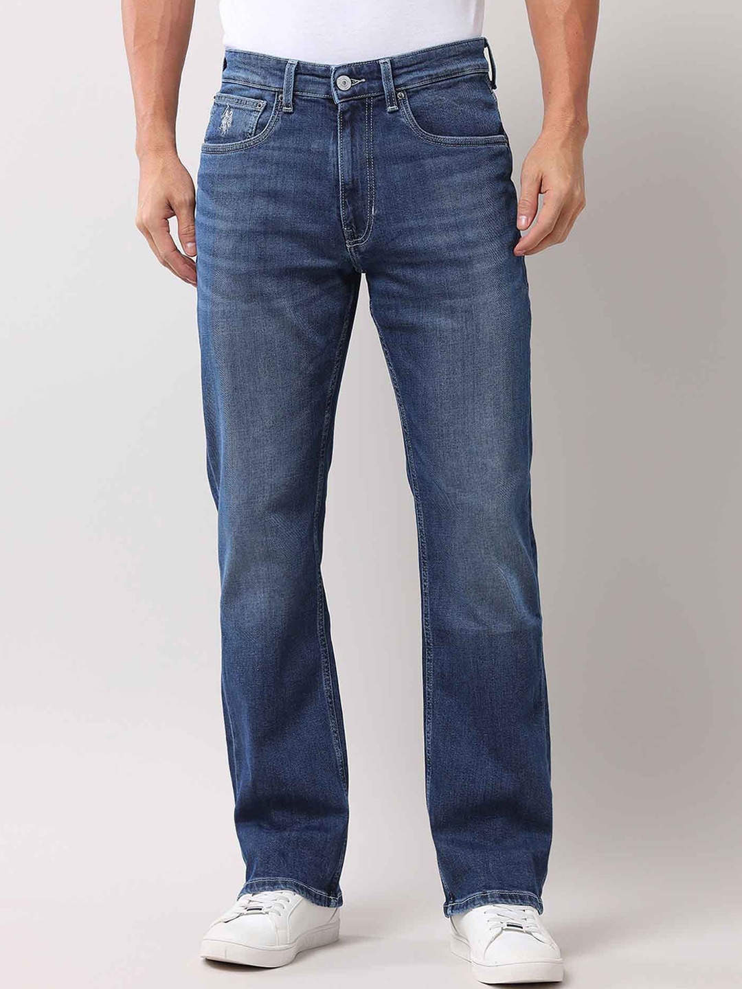 

U.S. Polo Assn. Denim Co. Men Classic Mid-Rise Regular Fit Light Fade Jeans, Blue