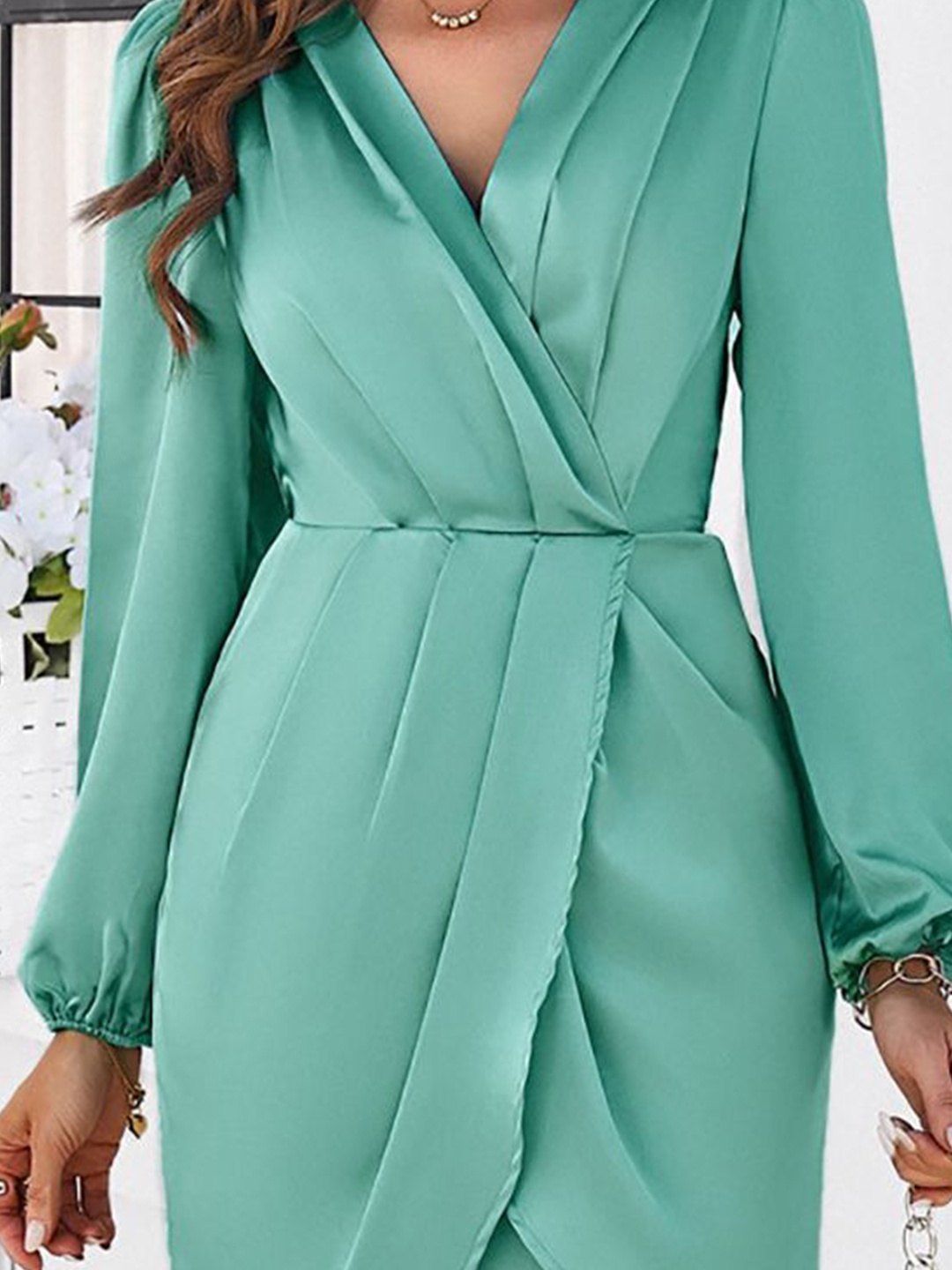 

StyleCast x Revolte Women Wrap Dress, Green