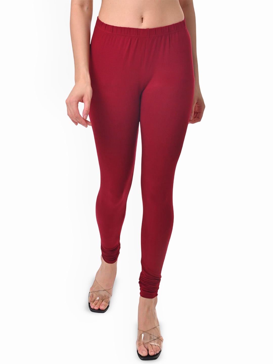 

Fly Birds Women Mid-Rise Churidar-Length Leggings, Maroon