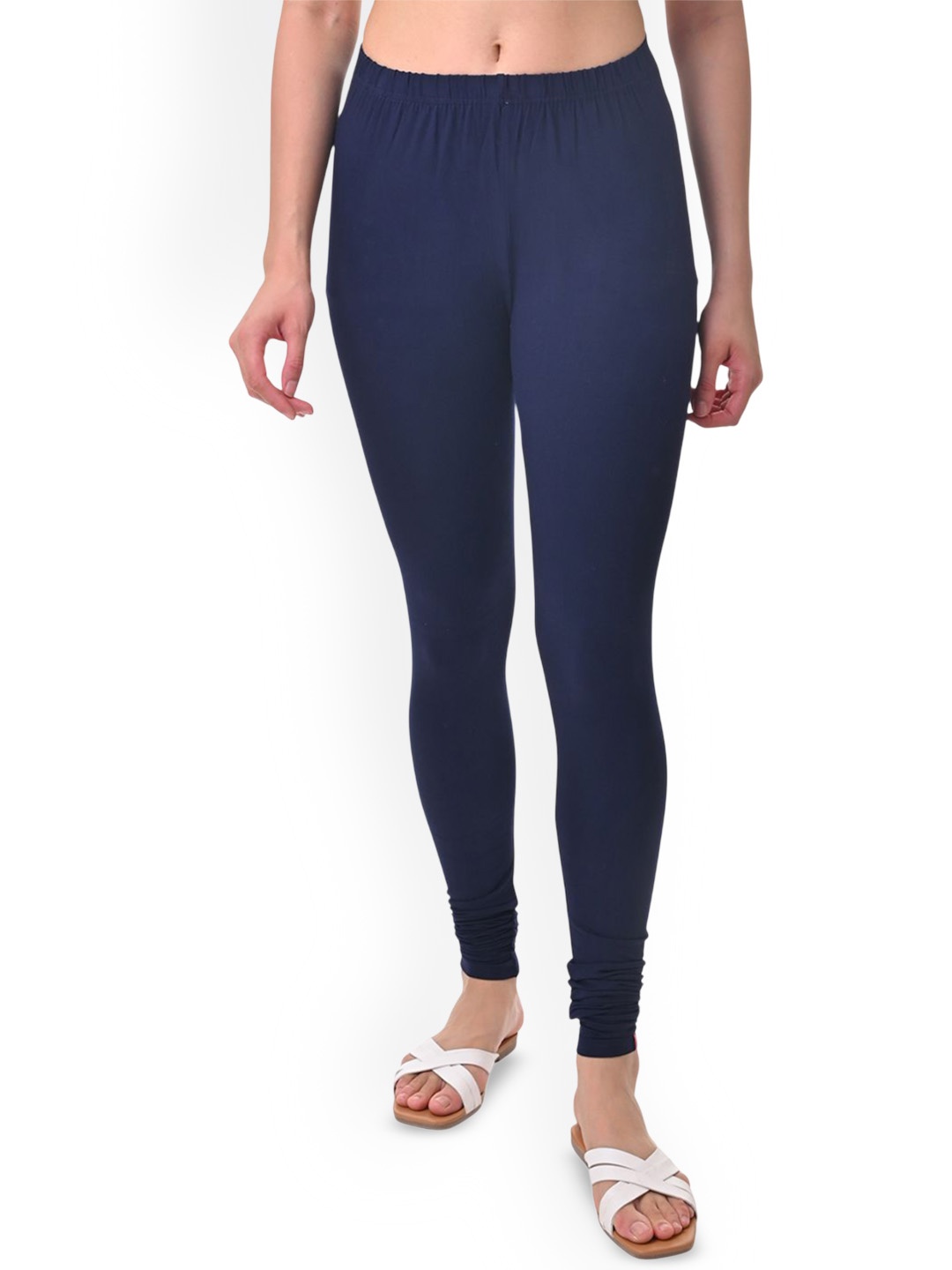 

Fly Birds Women Mid-Rise Churidar-Length Leggings, Navy blue