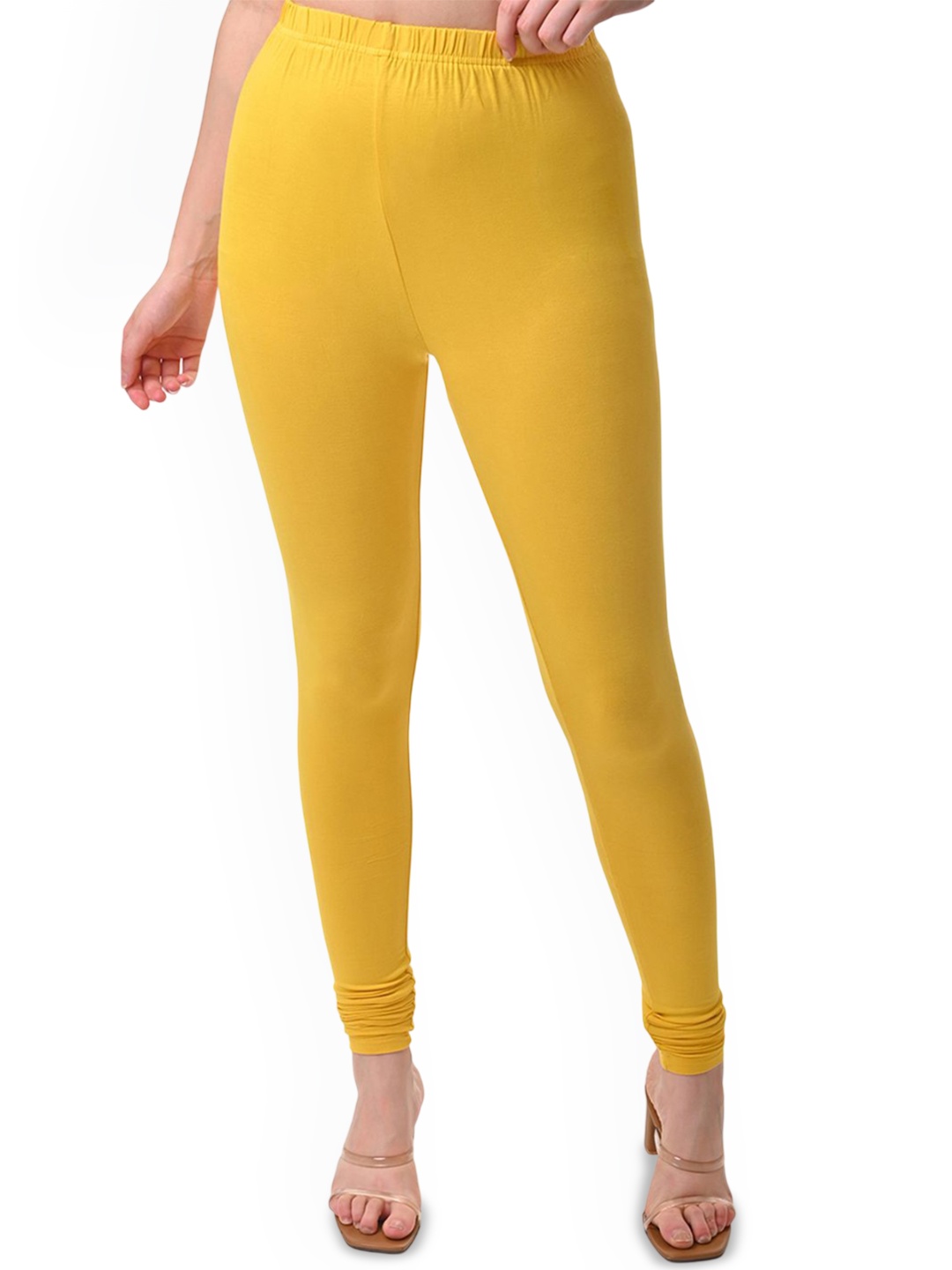 

Fly Birds Women Mid-Rise Churidar-Length Leggings, Yellow