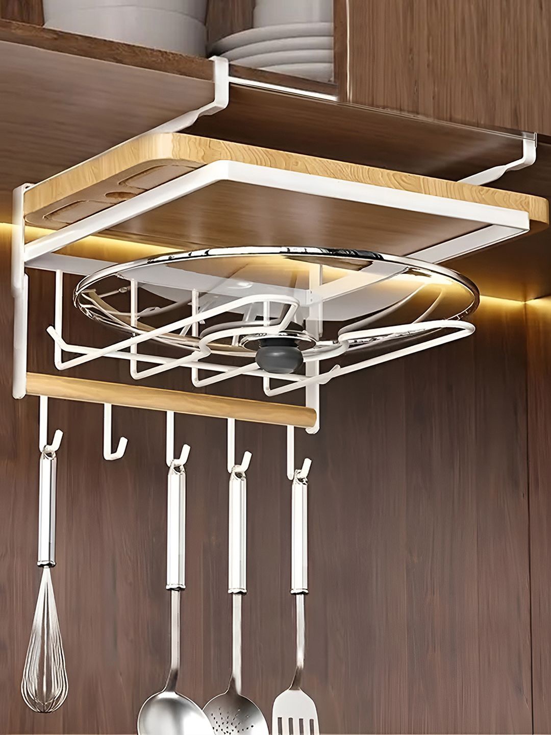 

DecorTwist White and Brown Metal Separator Organiser