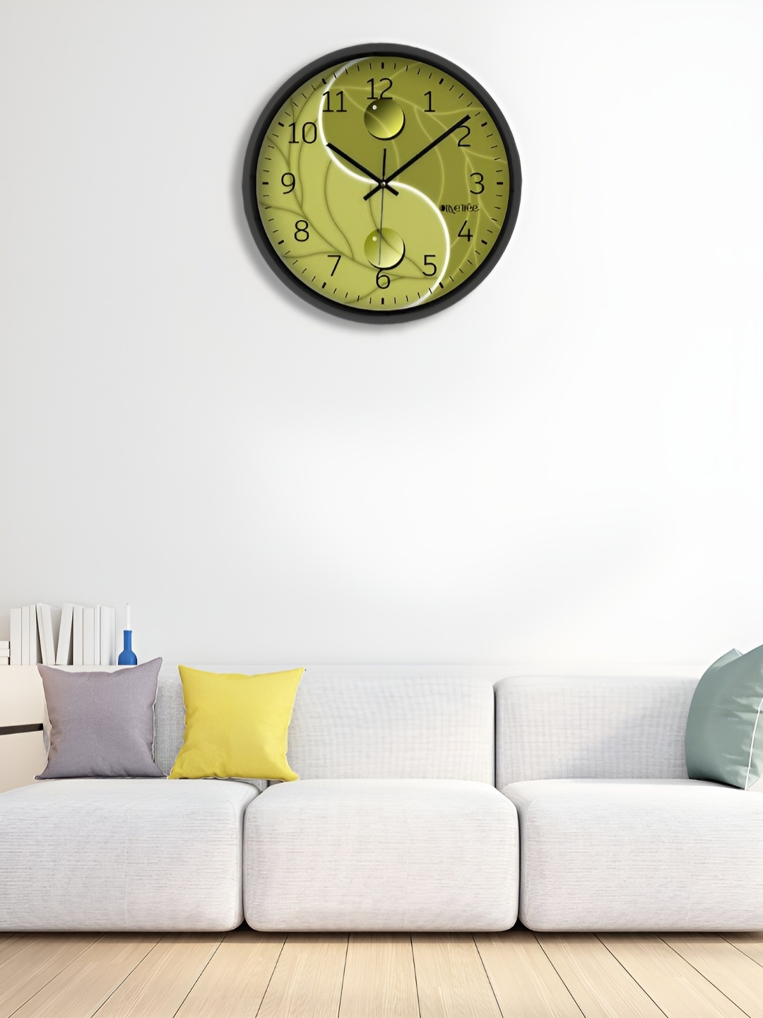 

OLIVE TREE Black & Green Printed Analogue Contemporary Wall Clock