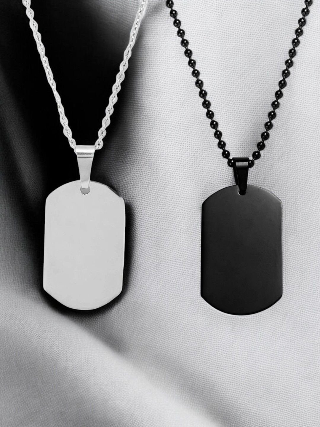 

fabula Contemporary Shaped Pendants With Chains, Silver