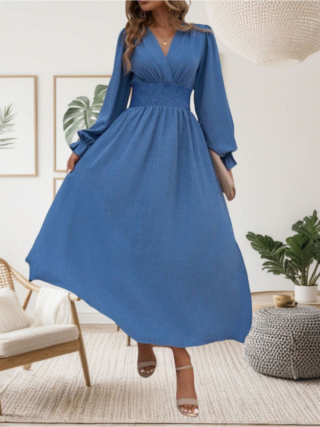 

StyleCast x Revolte Maxi Midi Dress, Blue