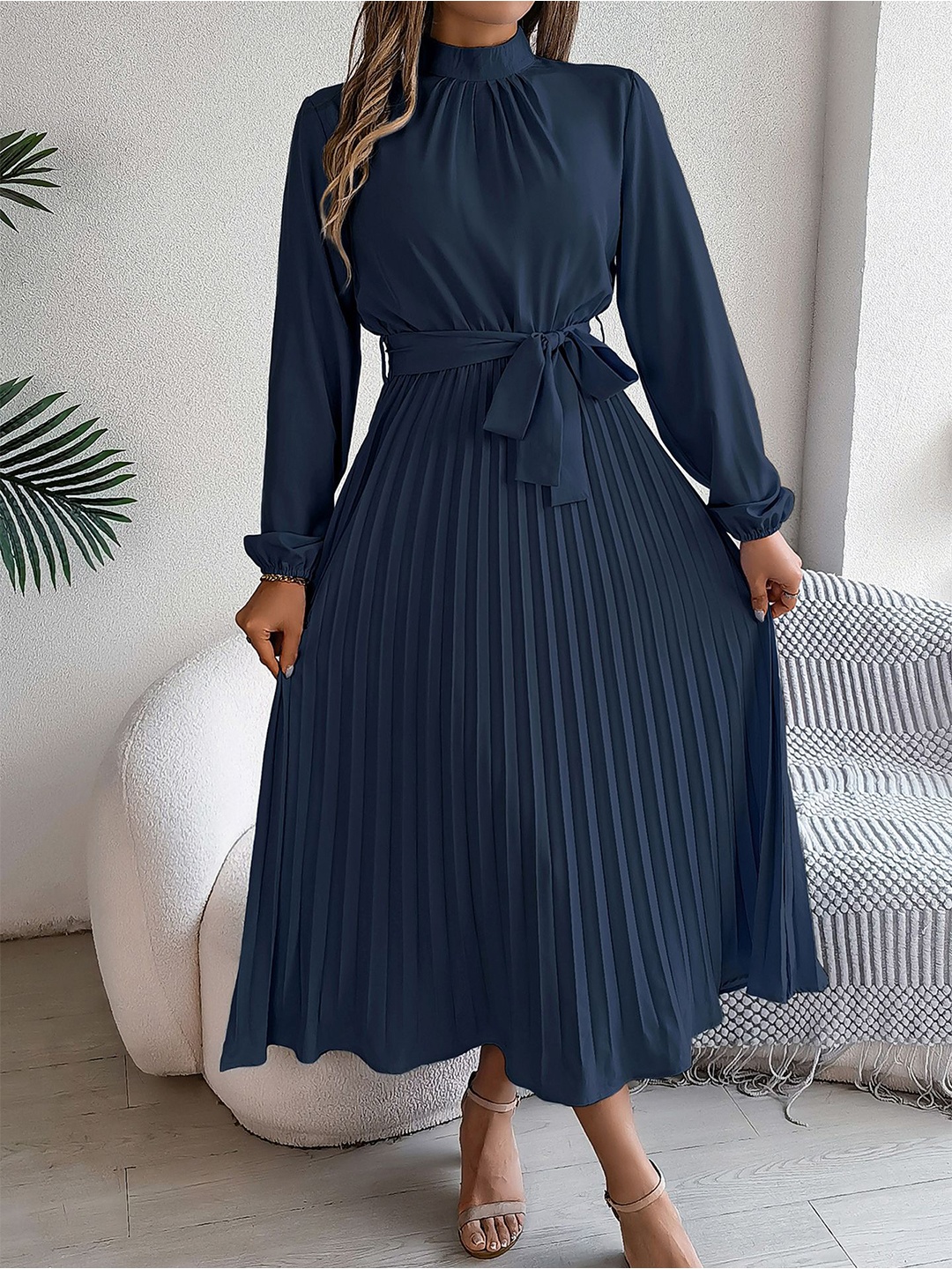 

StyleCast x Revolte Women A-Line Midi Dress, Navy blue