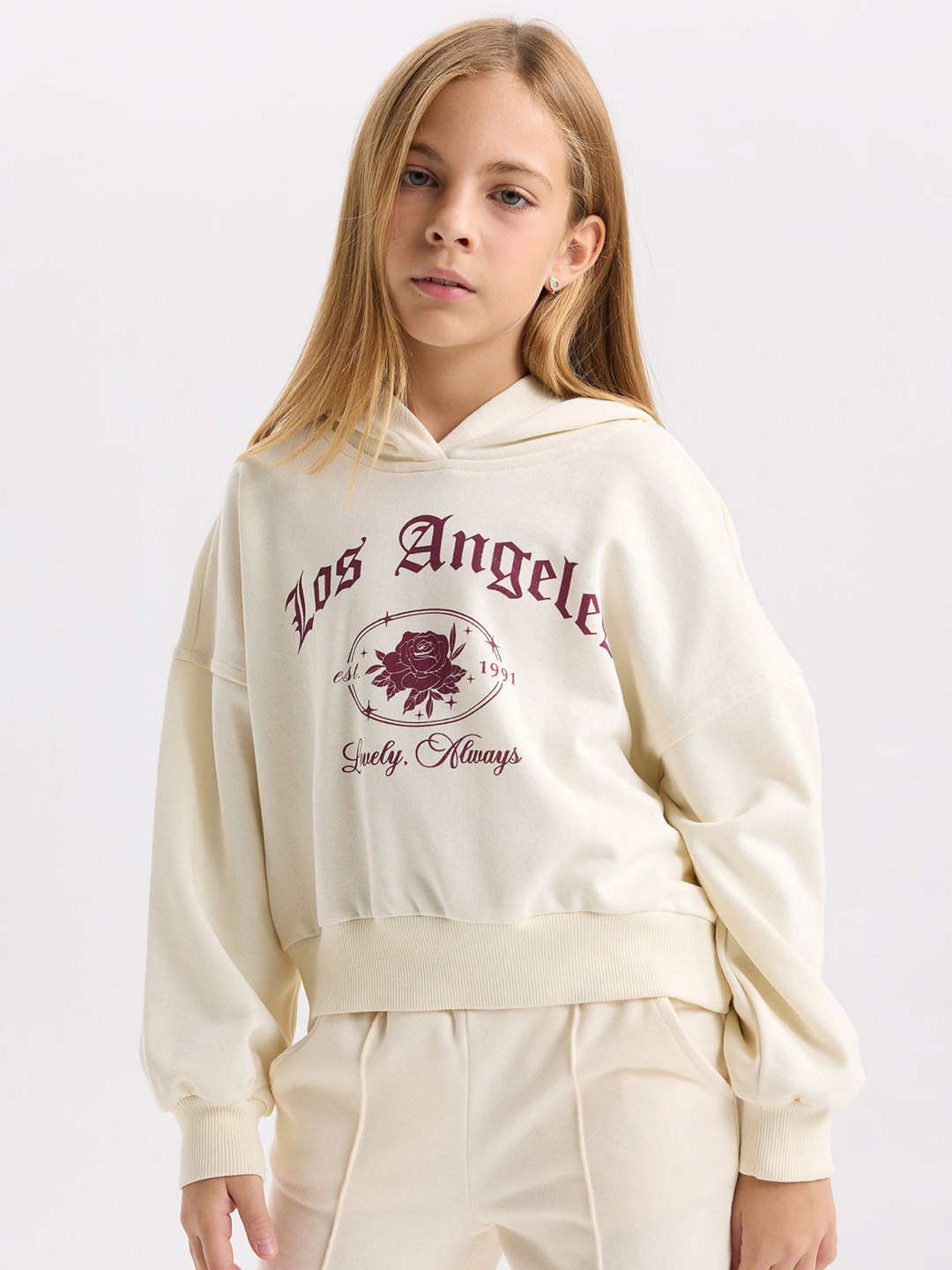 

DeFacto Girls Typography Pullover Sweaters, White