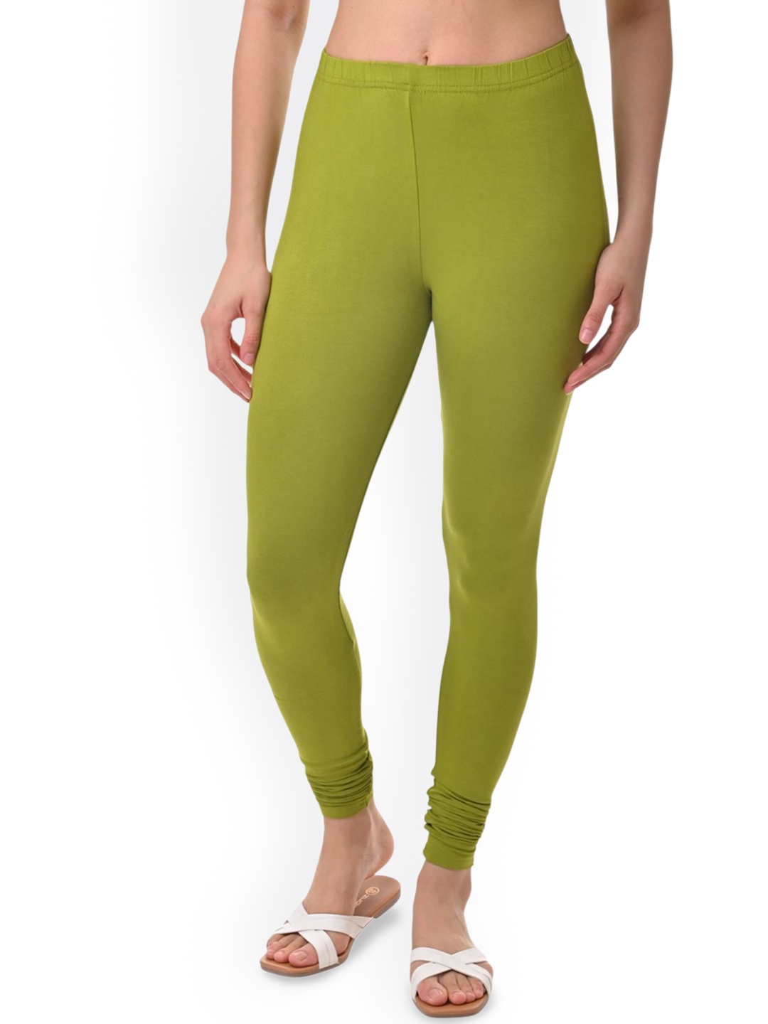 

Fly Birds Women Breathable Churidar Length Leggings, Green