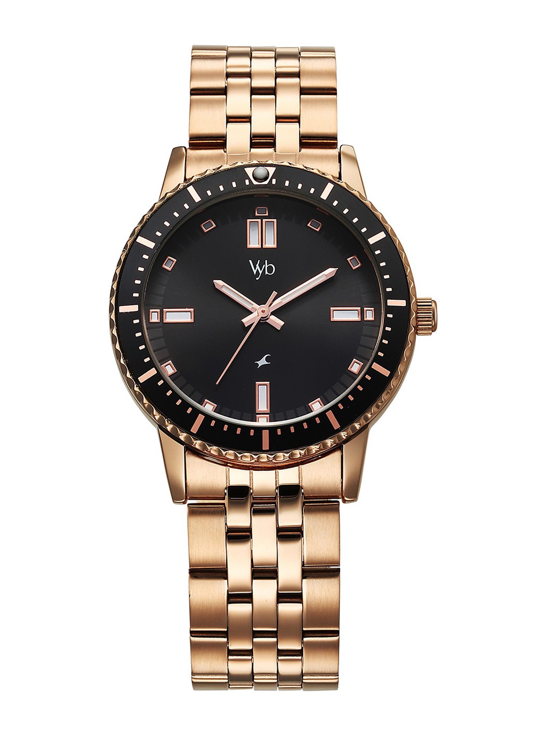 

Fastrack Vyb Manifester Women Dial Reset Time Analogue Watch FV60066WM01, Black