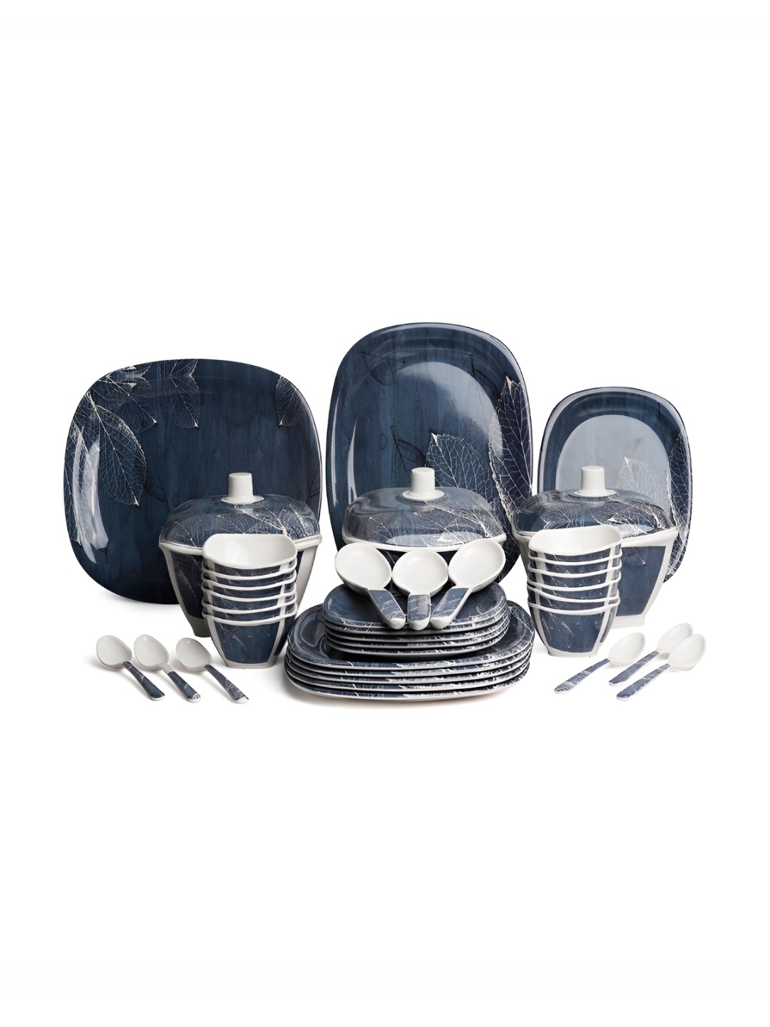 

Bataniya White 2025 40 Pieces Melamine Dishwasher Safe Dinner Set of