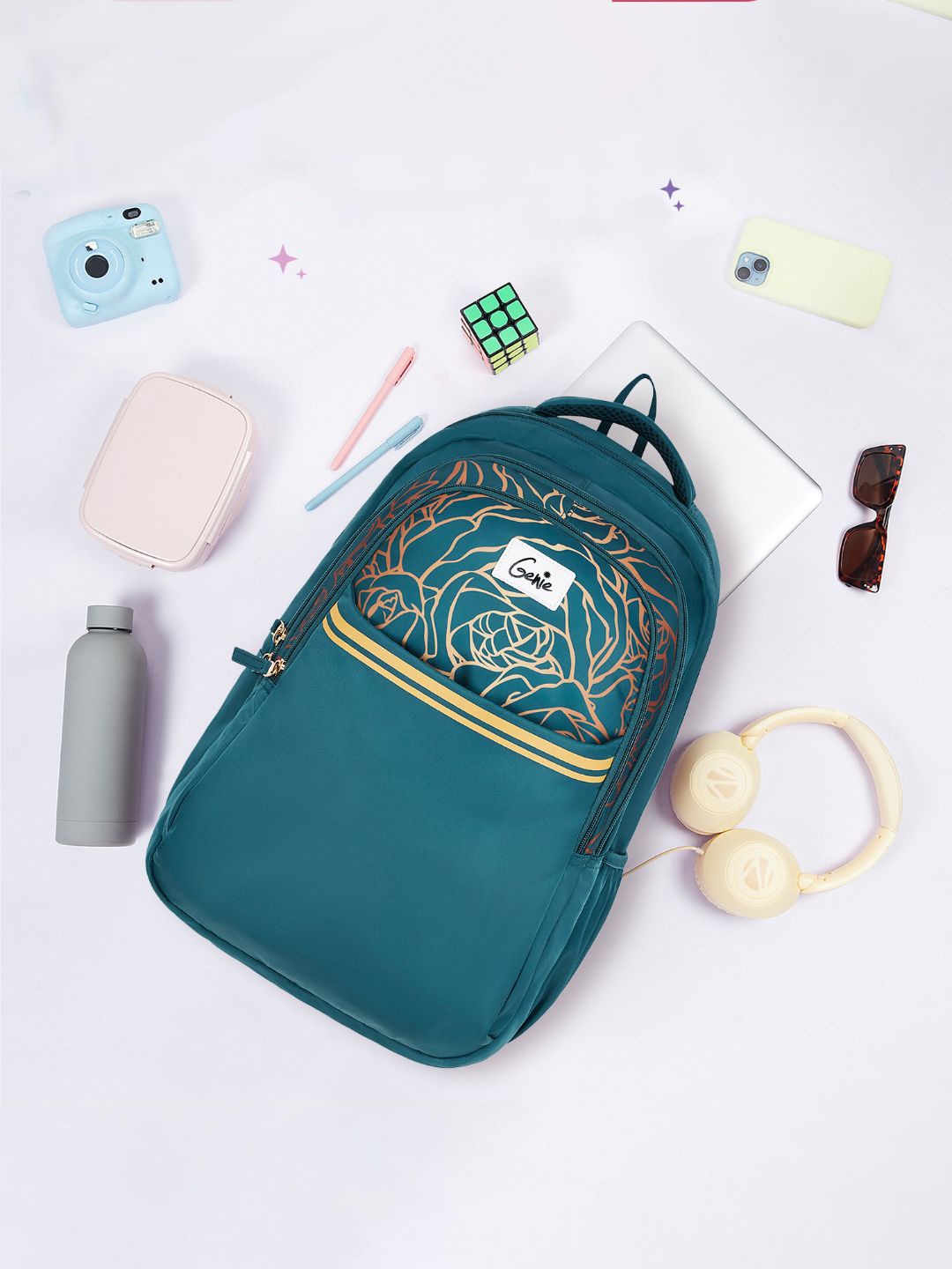 

Genie Girls Graphic Backpack, Green