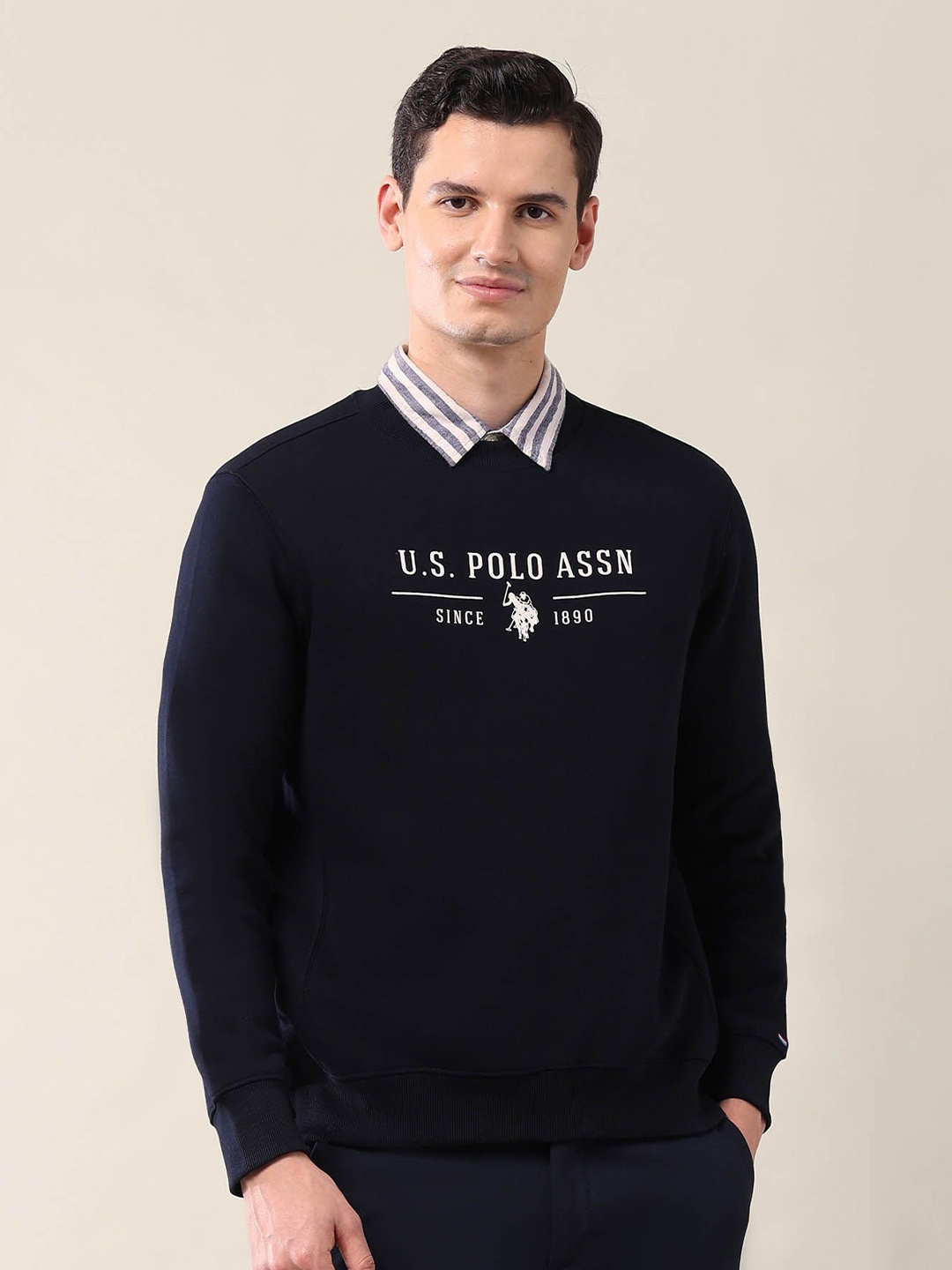 

U.S. Polo Assn. Men Printed Sweatshirt, Blue