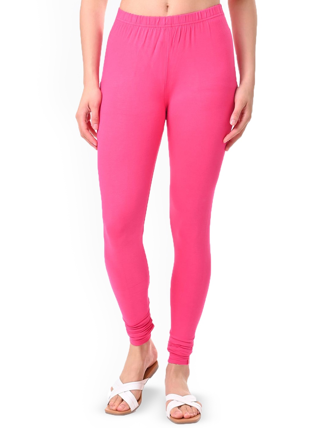 

Fly Birds Women Mid-Rise Churidar-Length Leggings, Pink