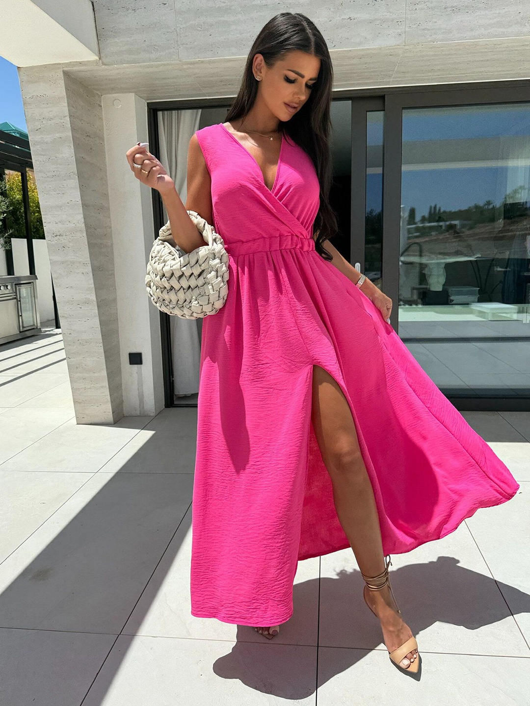 

StyleCast x Revolte Maxi Dress, Fuchsia