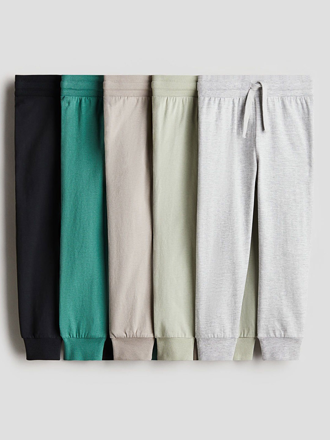 

H&M 5-Pack Cotton Jersey Joggers, Green