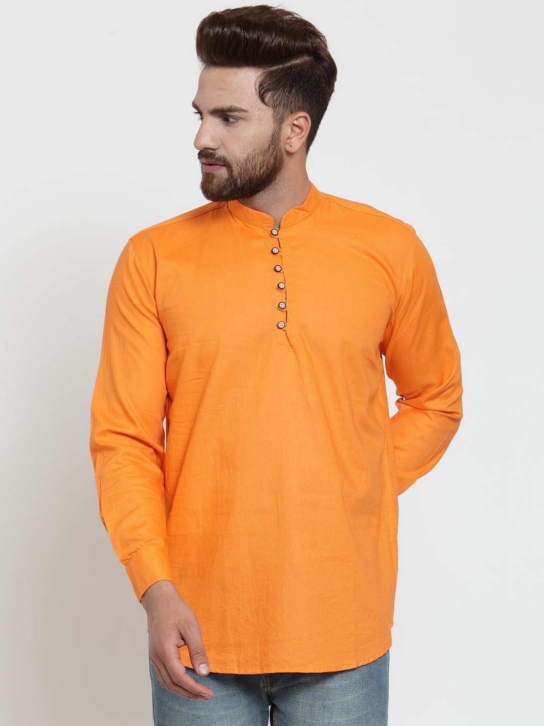 

Moda Rapido Mandarin Collar Straight Kurta, Orange