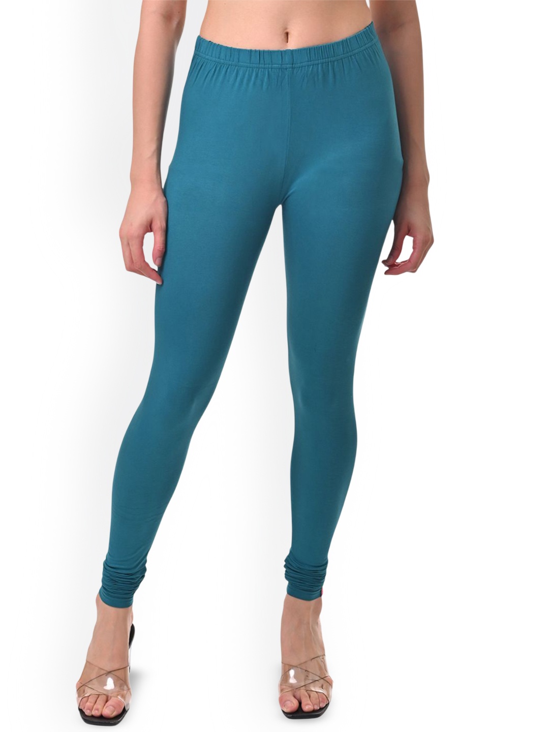 

Fly Birds Women Mid-Rise Churidar-Length Leggings, Green
