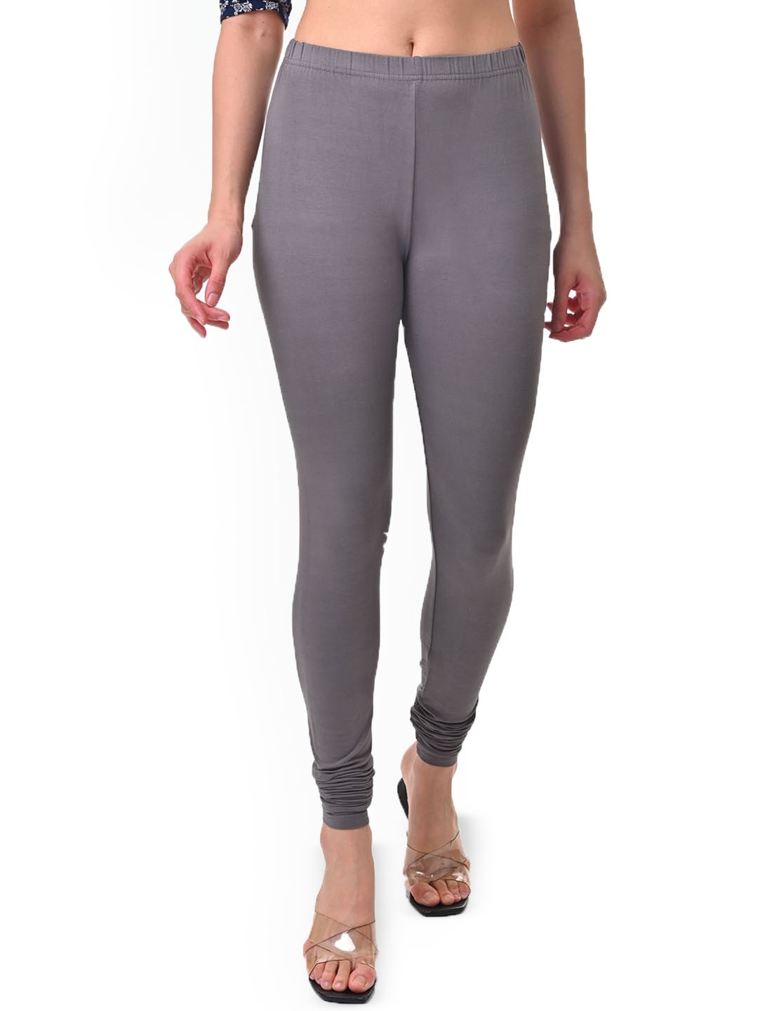

Fly Birds Women Mid-Rise Churidar-Length Leggings, Grey