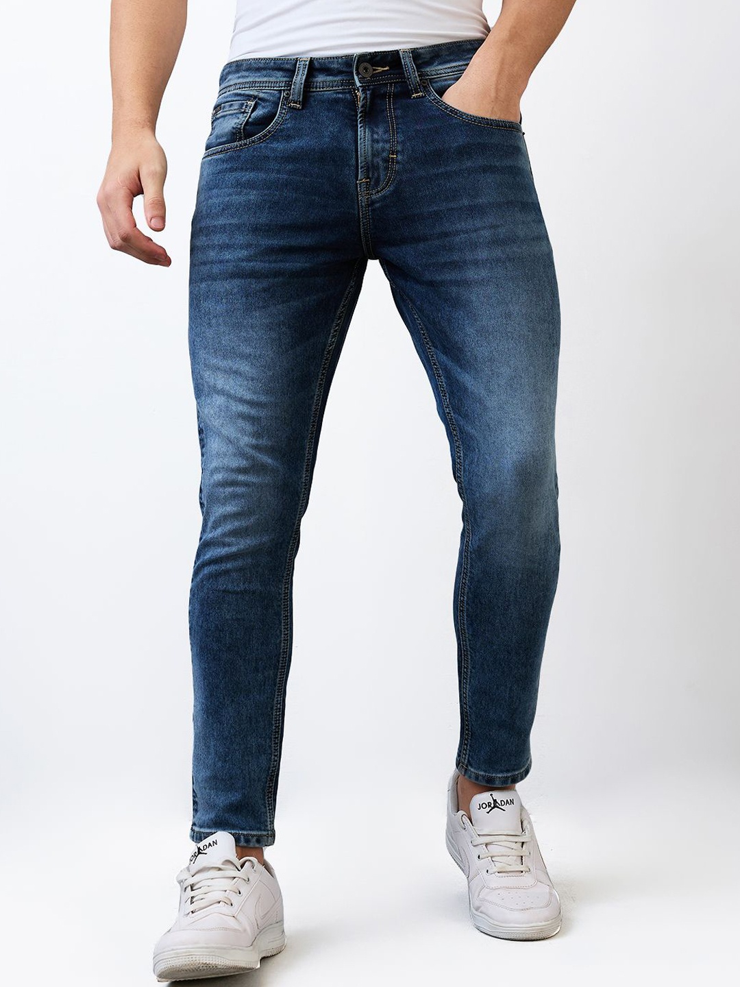 

SPYKAR Men Cotton Mid-Rise Slim Fit Jeans, Blue