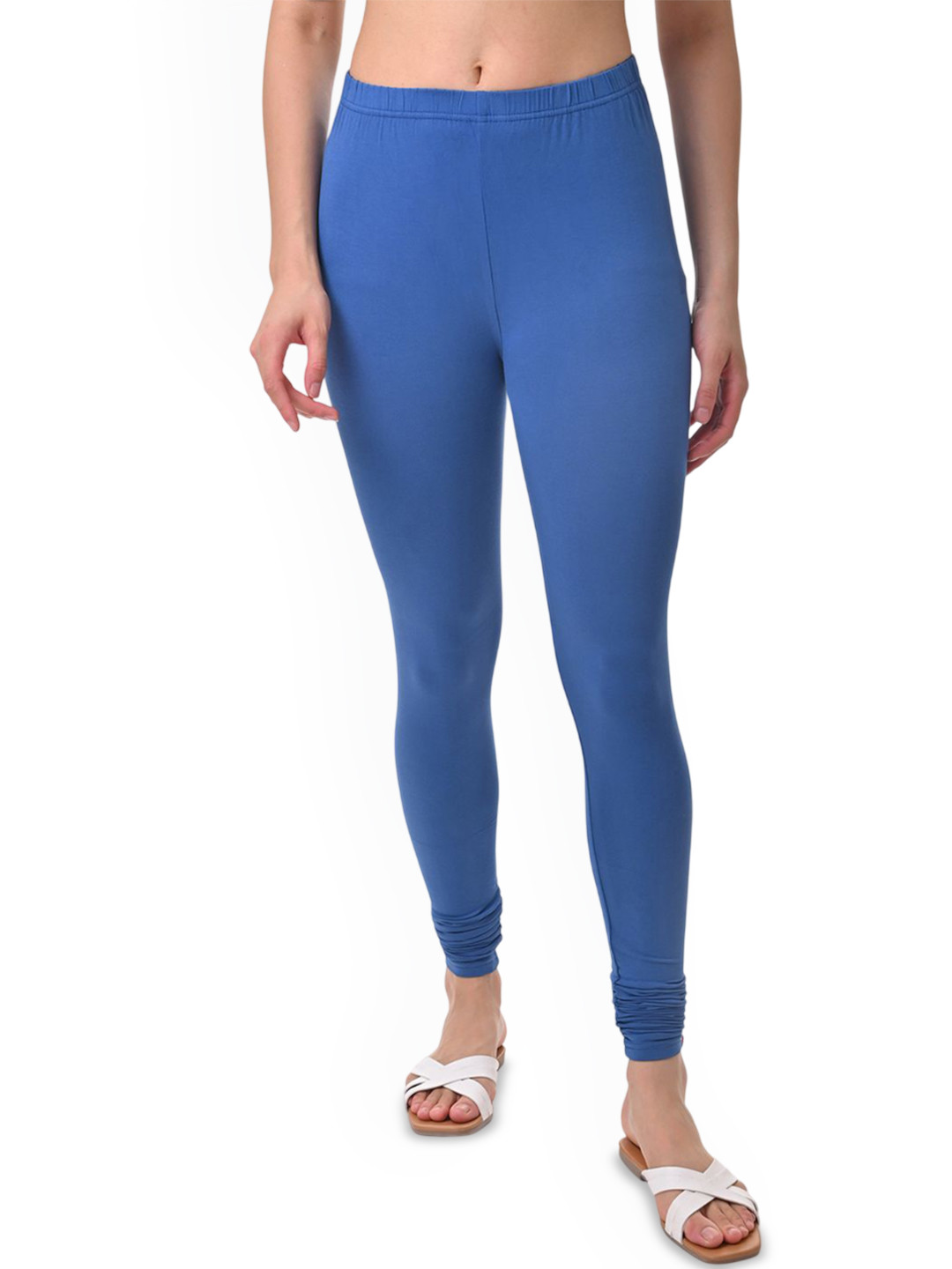 

Fly Birds Women Mid-Rise Churidar-Length Leggings, Blue