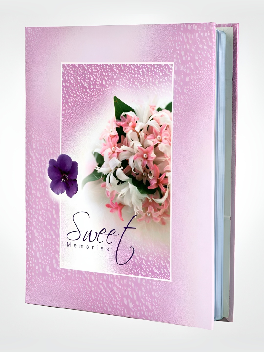 

SEHAZ ARTWORKS Violet & White Sweet Memories Printed Photo Album