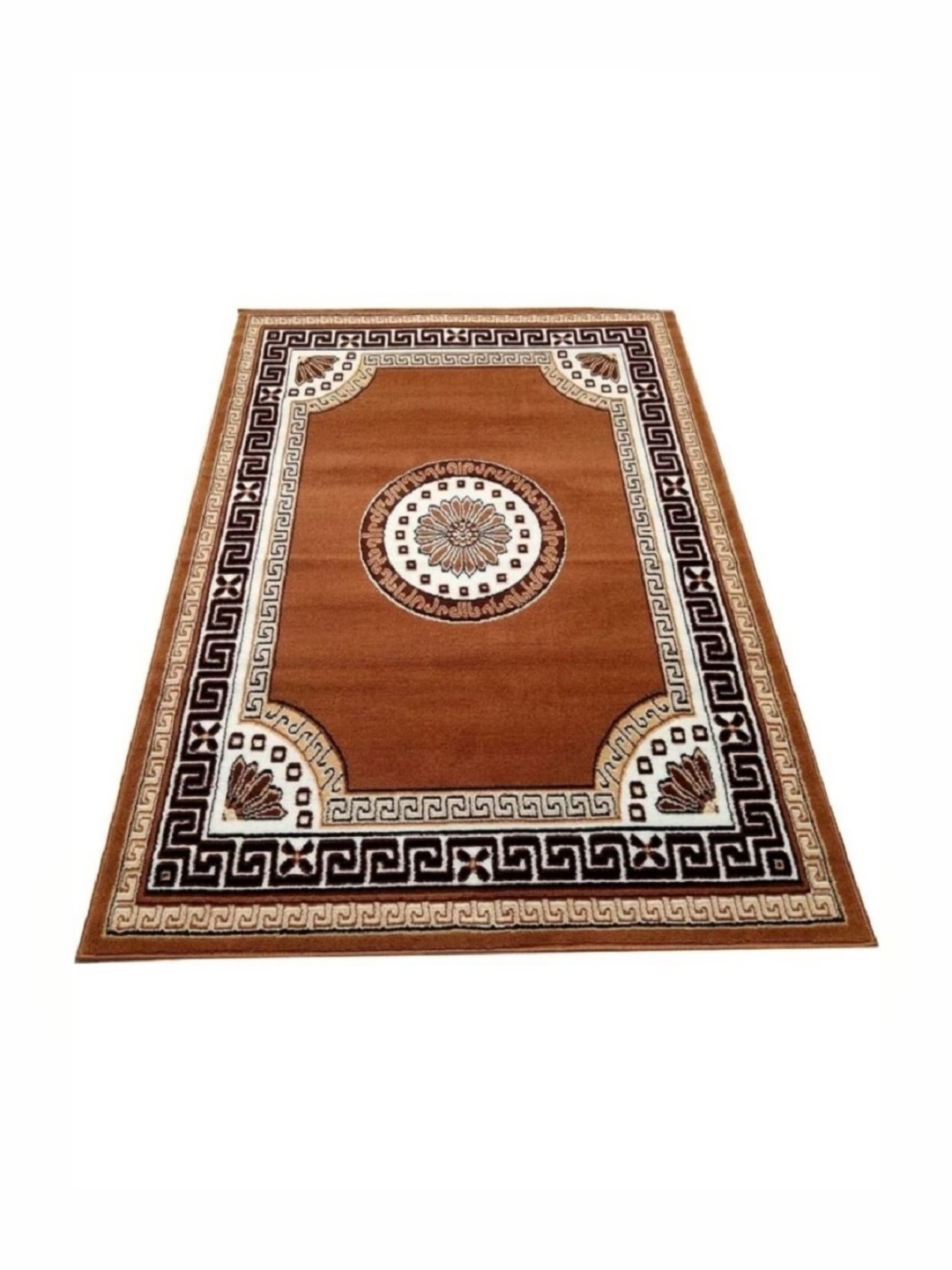 

Samjeeda Handloom carpets Brown & Black Geometric Printed Anti-Skid Carpet