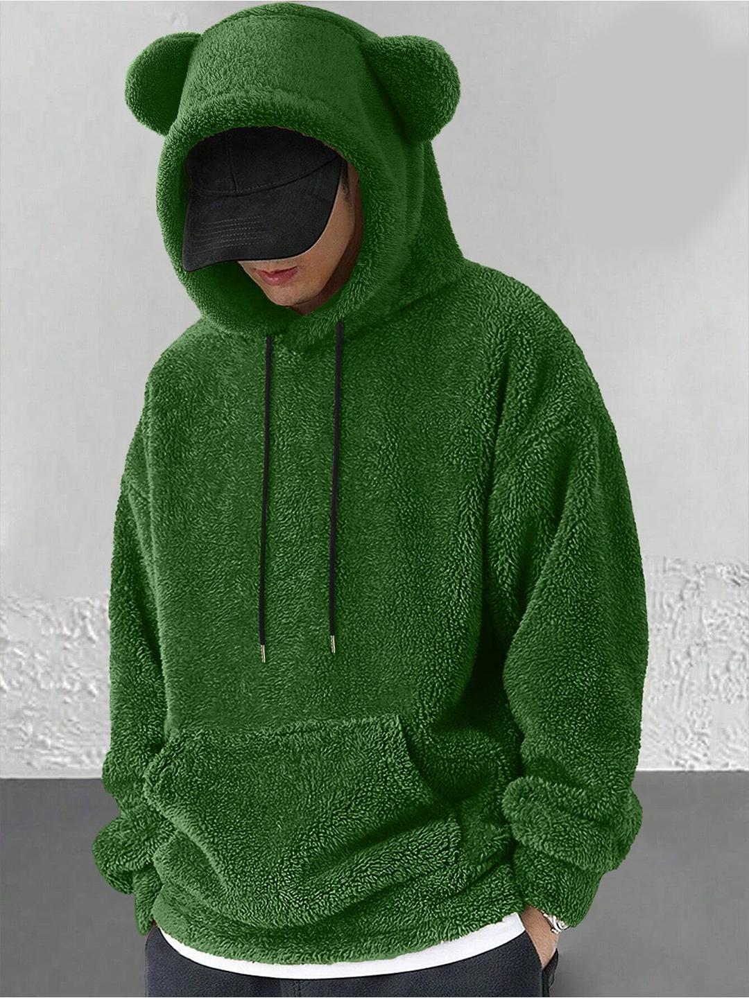 

StyleCast x Revolte Men Hooded Sweatshirt, Green