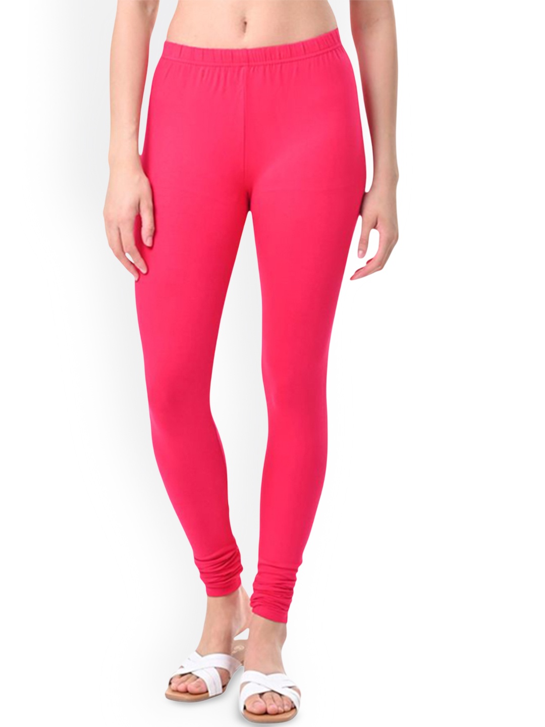 

Fly Birds Women Mid-Rise Churidar-Length Leggings, Pink