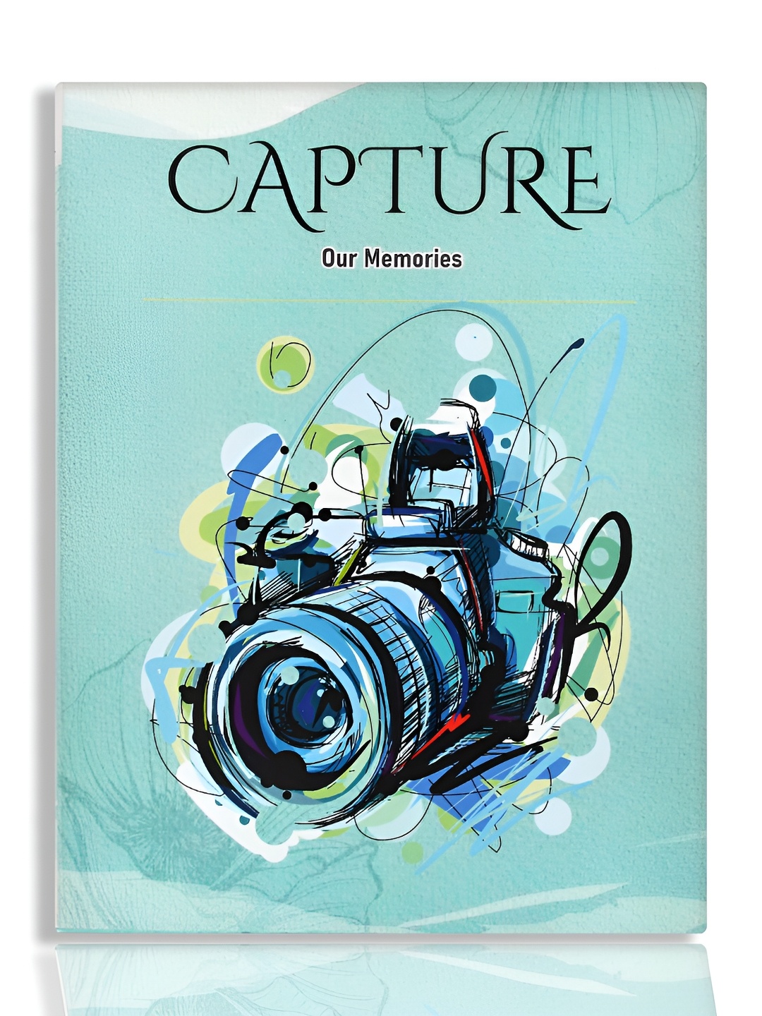 

SEHAZ ARTWORKS Grey & Blue Capture Our Memories Printed Photo Album Book