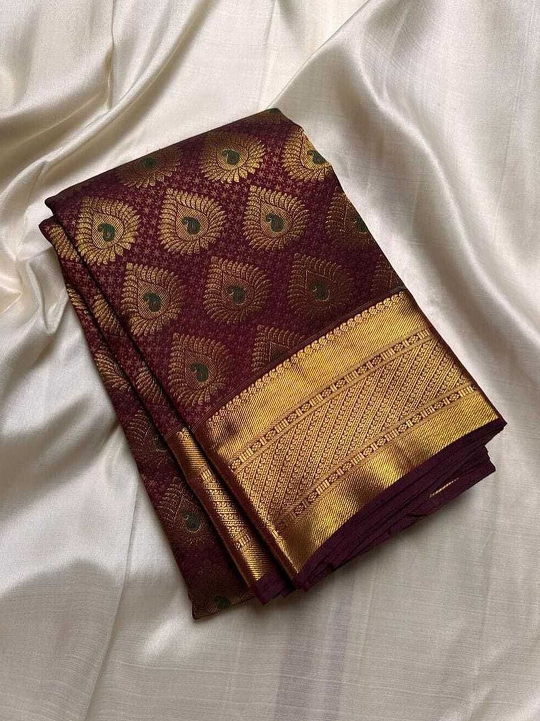 

bansari textiles Woven Design Zari Kanjeevaram Saree, Maroon