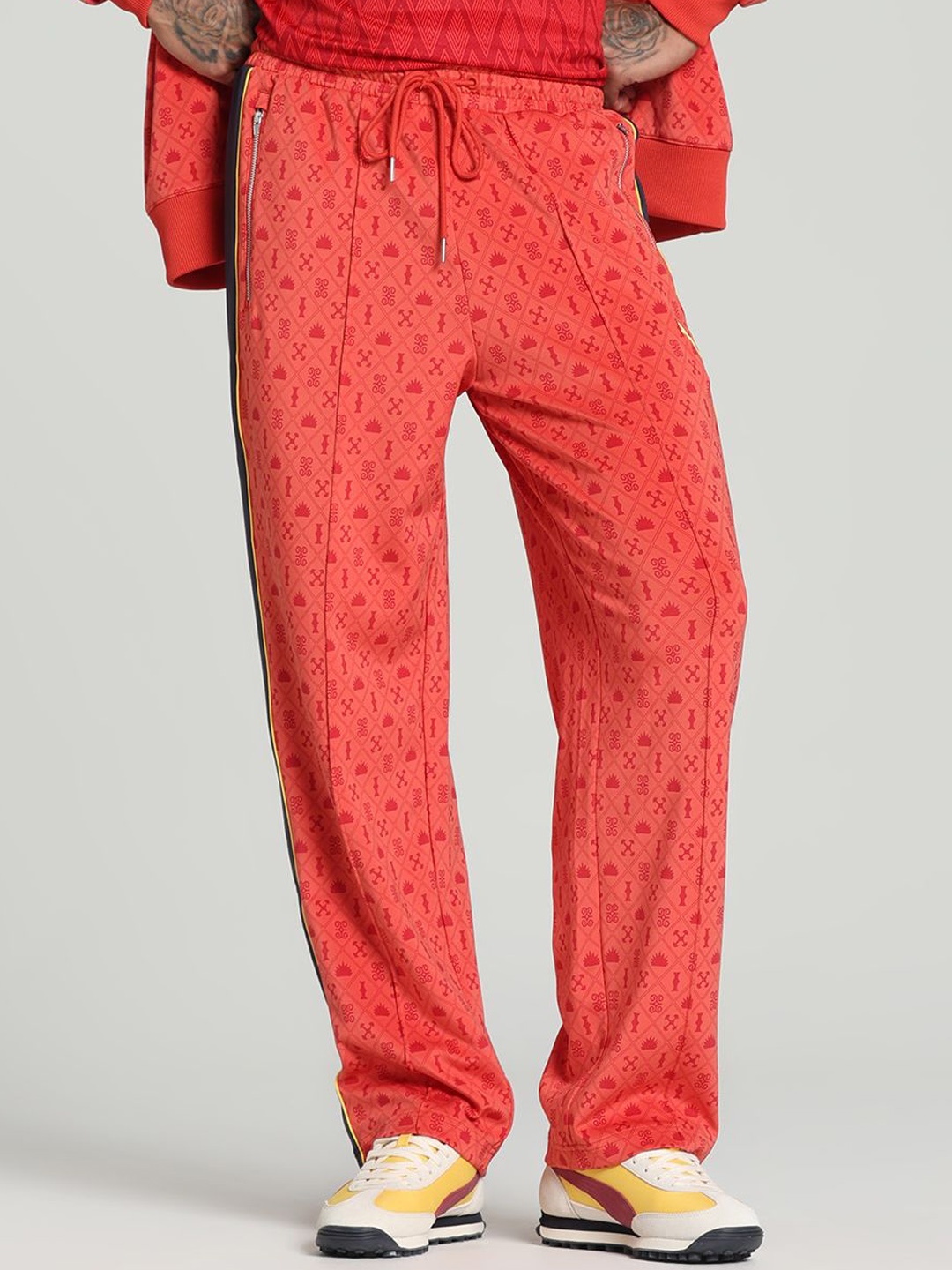 

Puma Road To Unity Graphic Men Printed Relaxed Fit Mid Rise Track Pant, Red