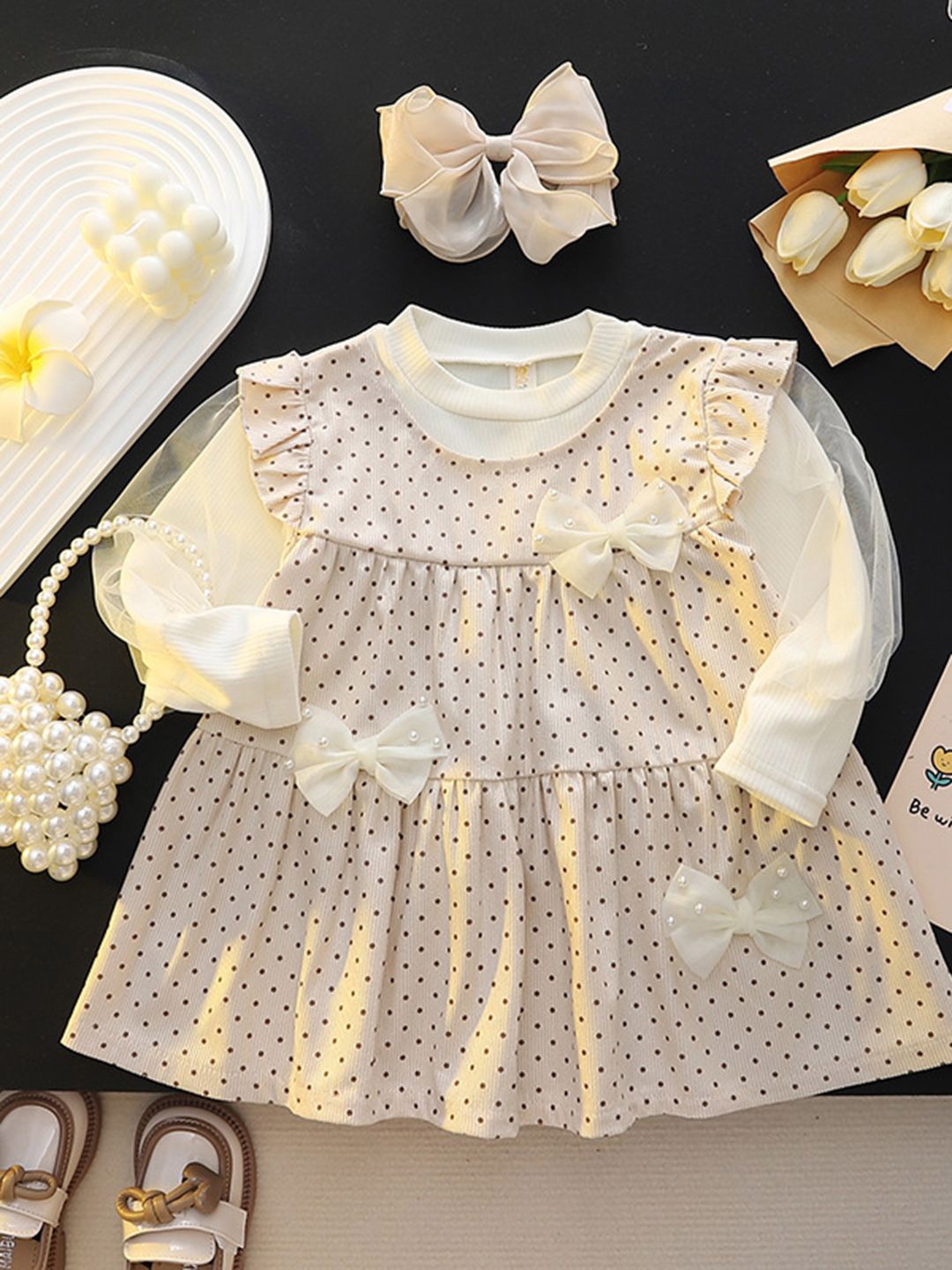

YK Floral Print Fit & Flare Dress, White