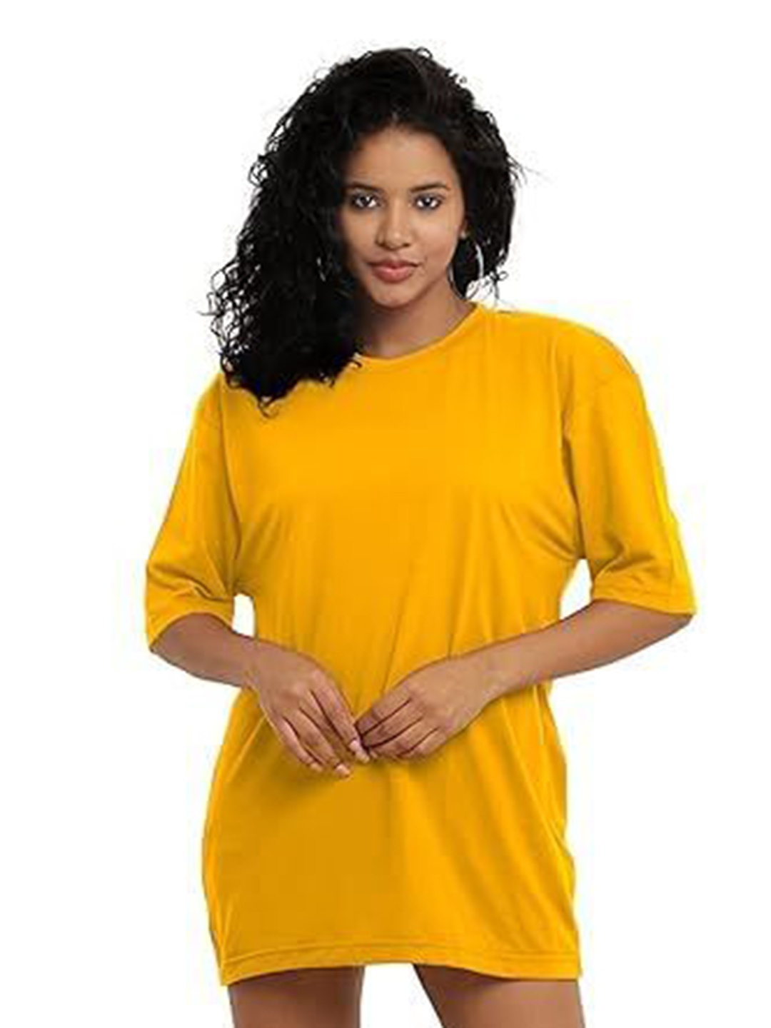 

NOTWILD Women Pack Of 2 Solid Round Neck Cotton Oversized T-shirts, Maroon