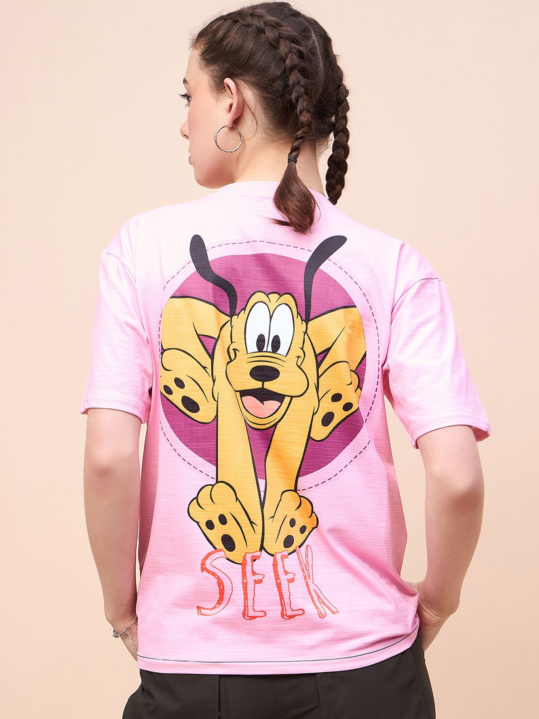 

DressBerry Mickey & Friends Printed T-shirt Top, Pink
