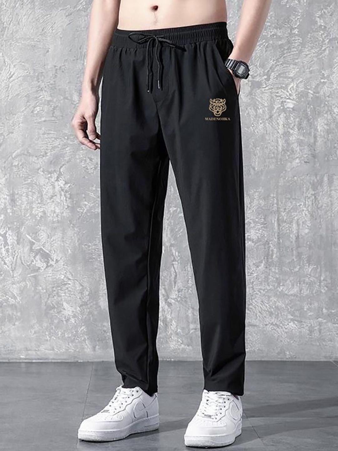 

StyleCast x Revolte Men Straight Fit Trousers, Black
