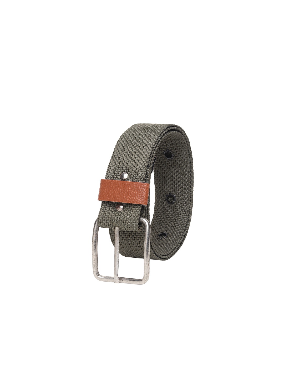 

Metronaut Men Textured Formal Belt, Olive