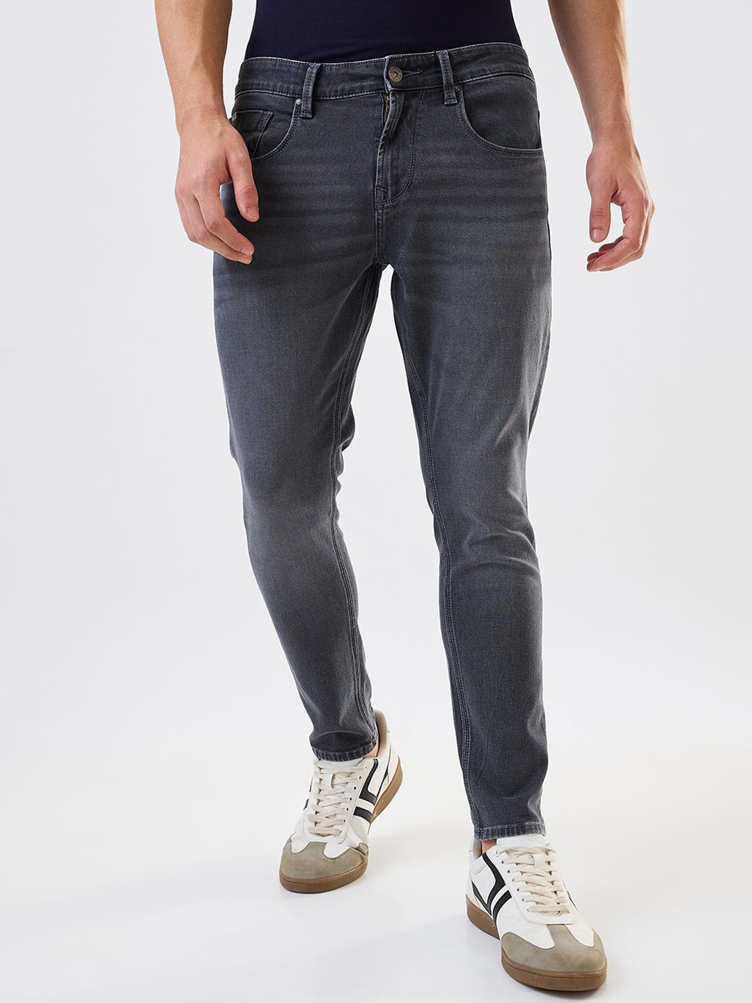 

SPYKAR Men Slim Fit Mid Rise Jeans, Grey
