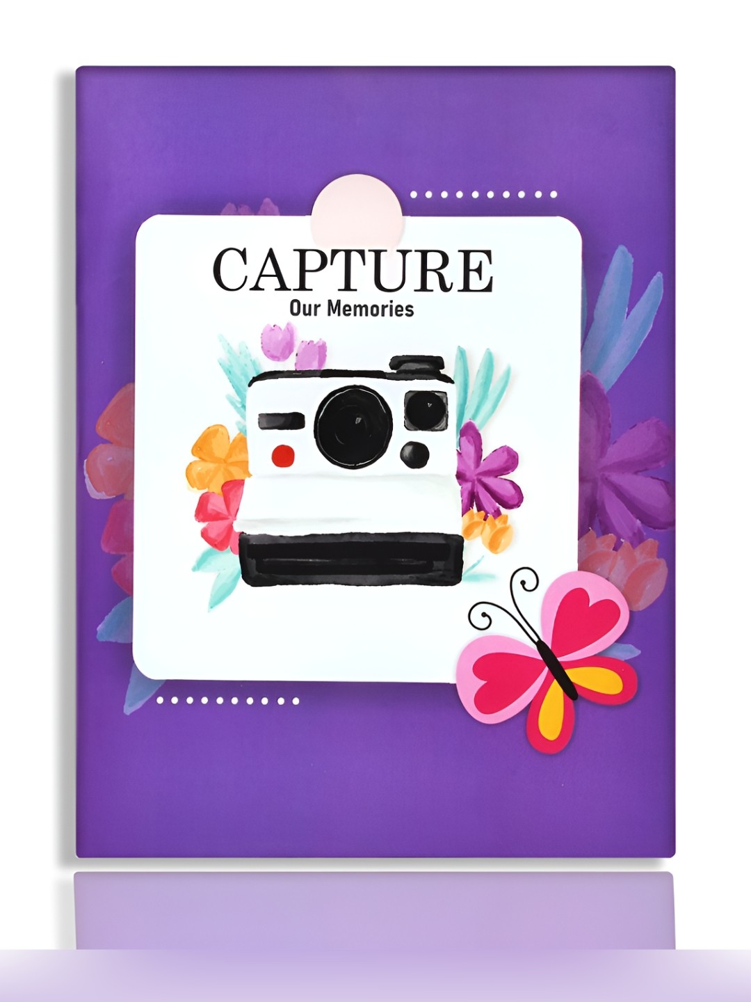 

SEHAZ ARTWORKS White & Purple Capture Our Memories Printed Photo Album
