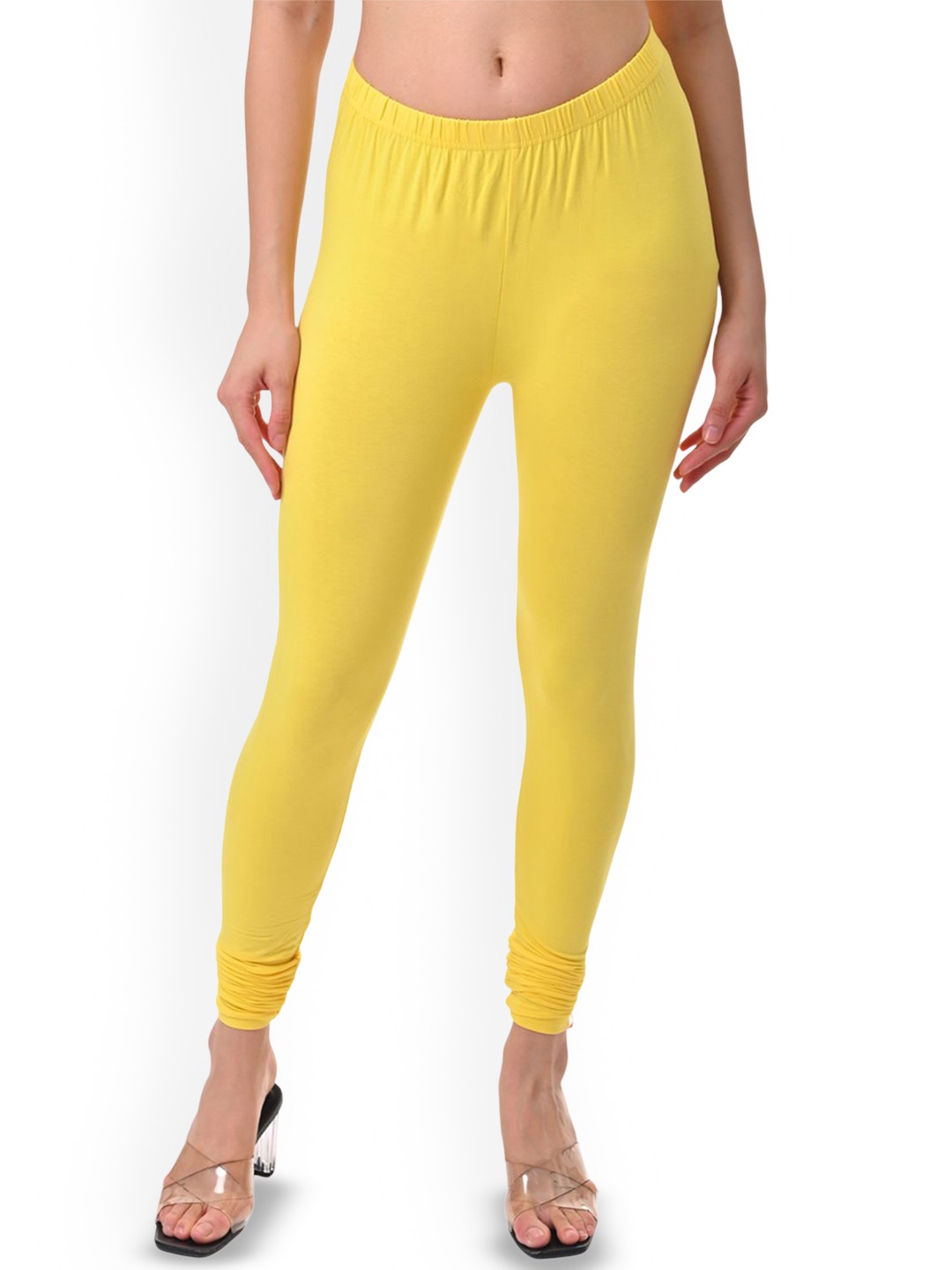 

Fly Birds Women Mid-Rise Churidar-Length Leggings, Yellow