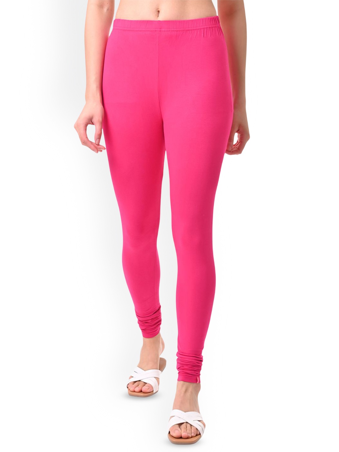 

Fly Birds Women Mid-Rise Churidar-Length Leggings, Pink