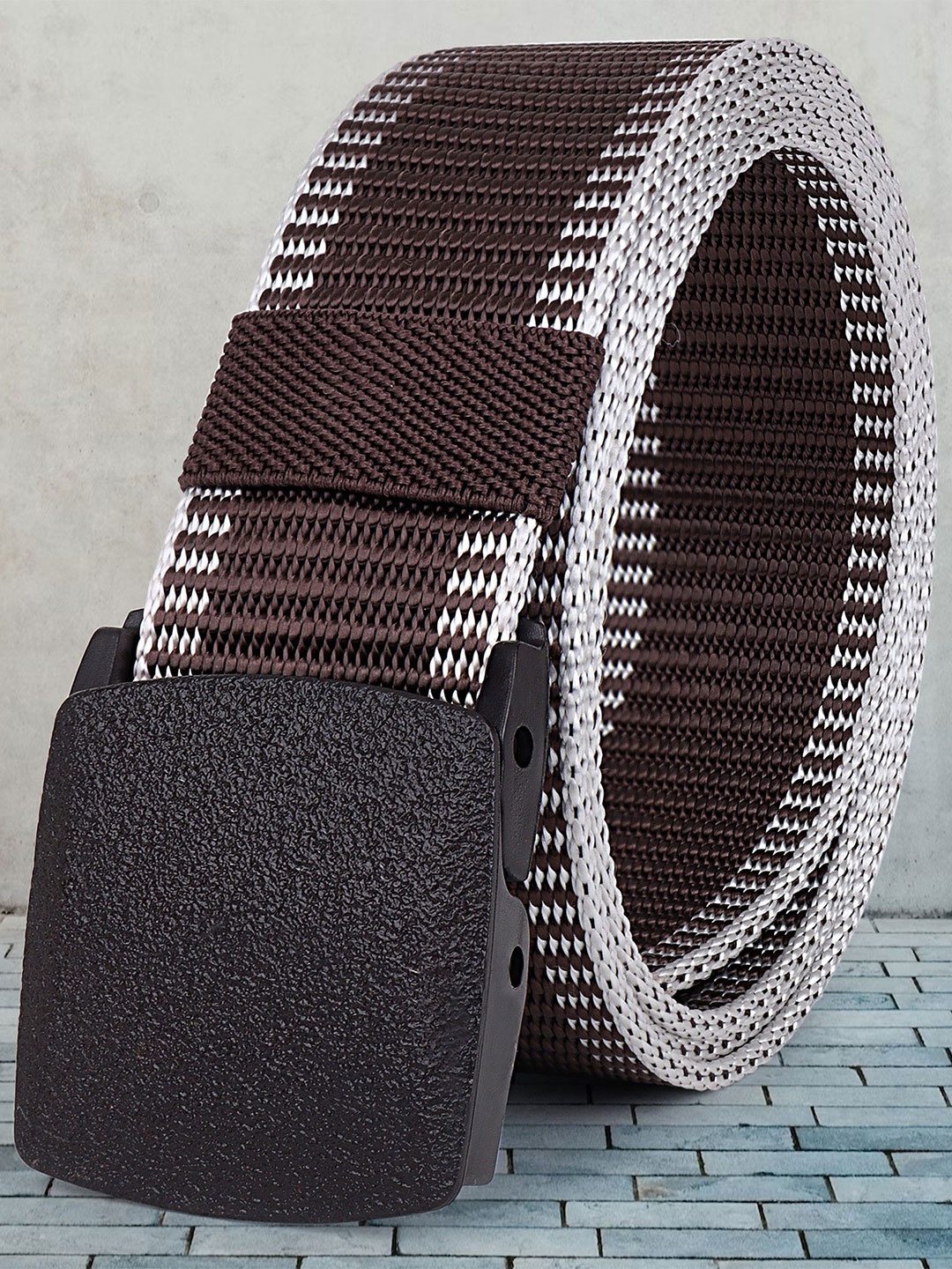 

Metronaut Men Textured Formal Belt, Brown