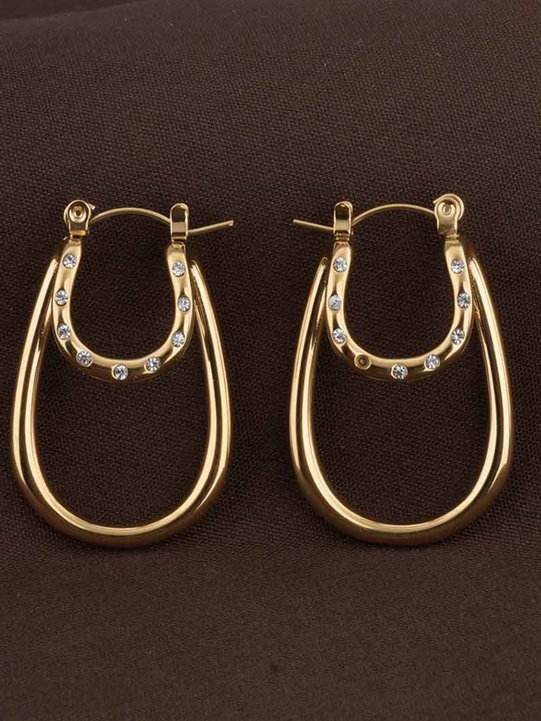 

PALMONAS Contemporary Hoop Earrings, Gold