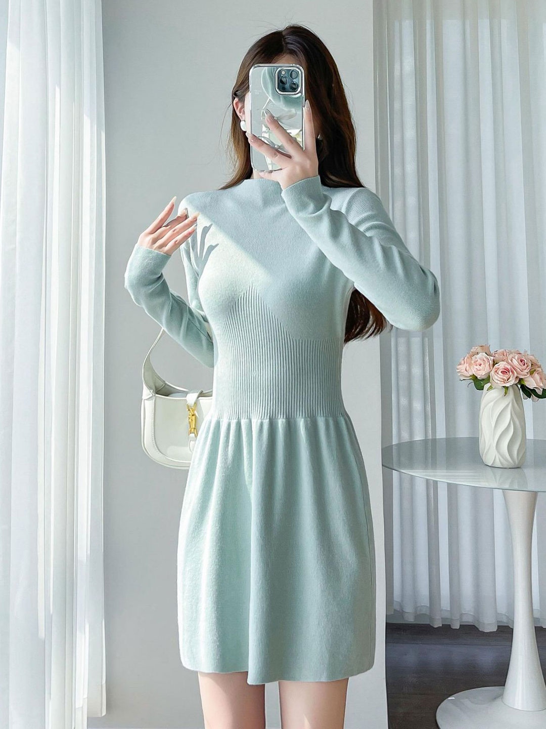 

StyleCast x Revolte Women Boat Neck Fit & Flare Dress, Green