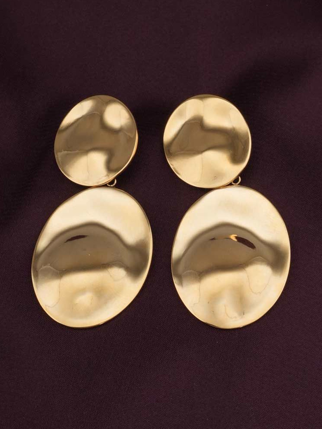 

PALMONAS Contemporary Drop Earrings, Gold
