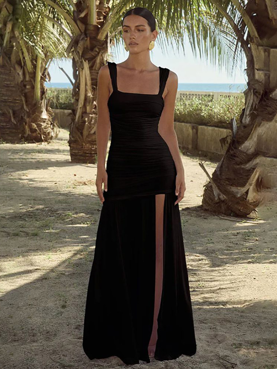 

StyleCast x Revolte Women Bodycon Maxi Dress, Black