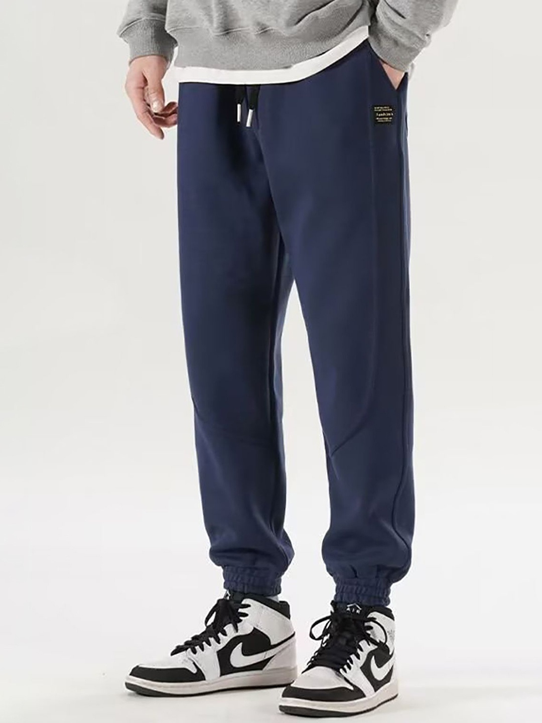 

StyleCast x Revolte Men Joggers Trousers, Navy blue