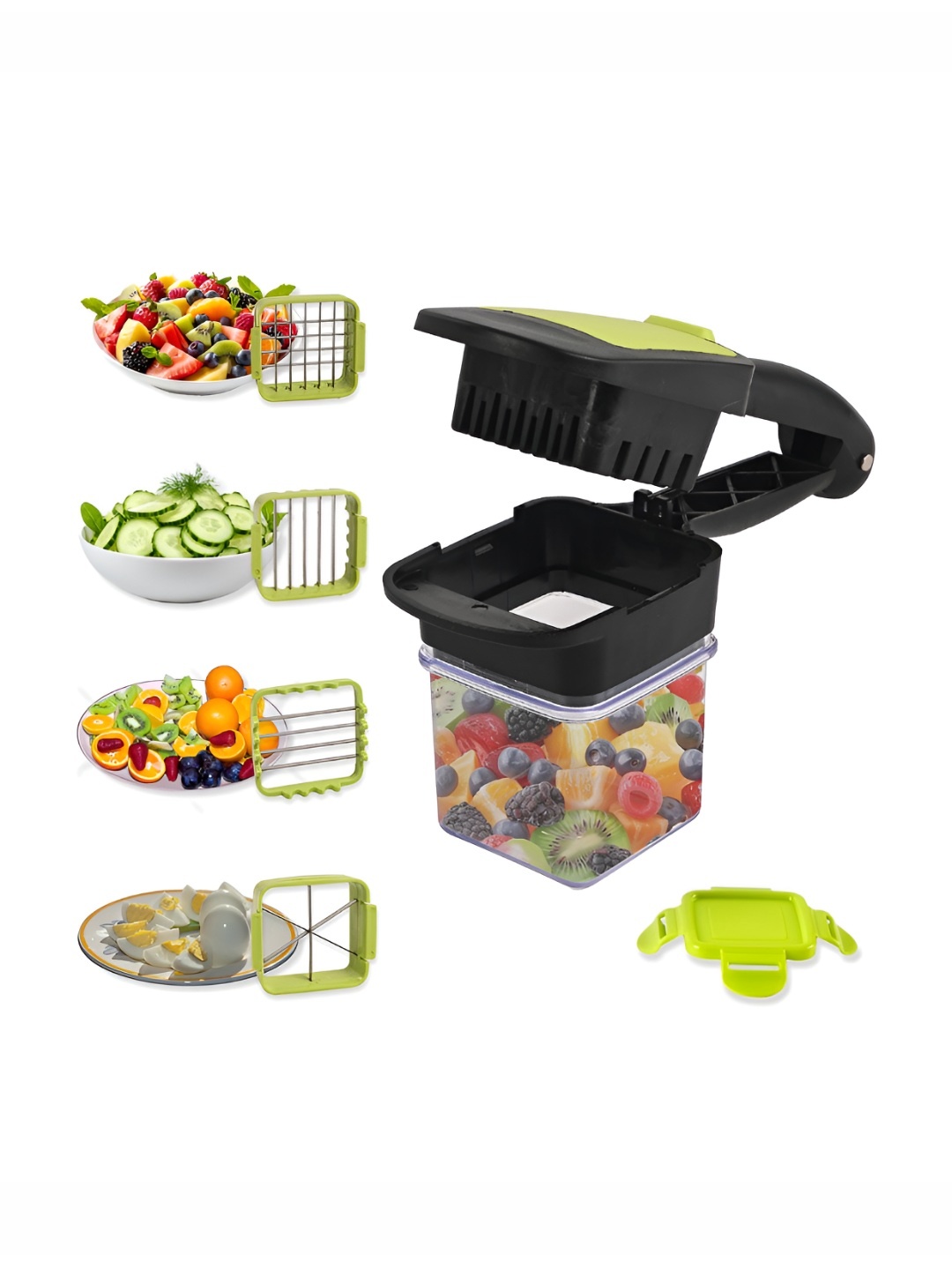 

Kuber Industries Green & Black Anti Slip Chopper