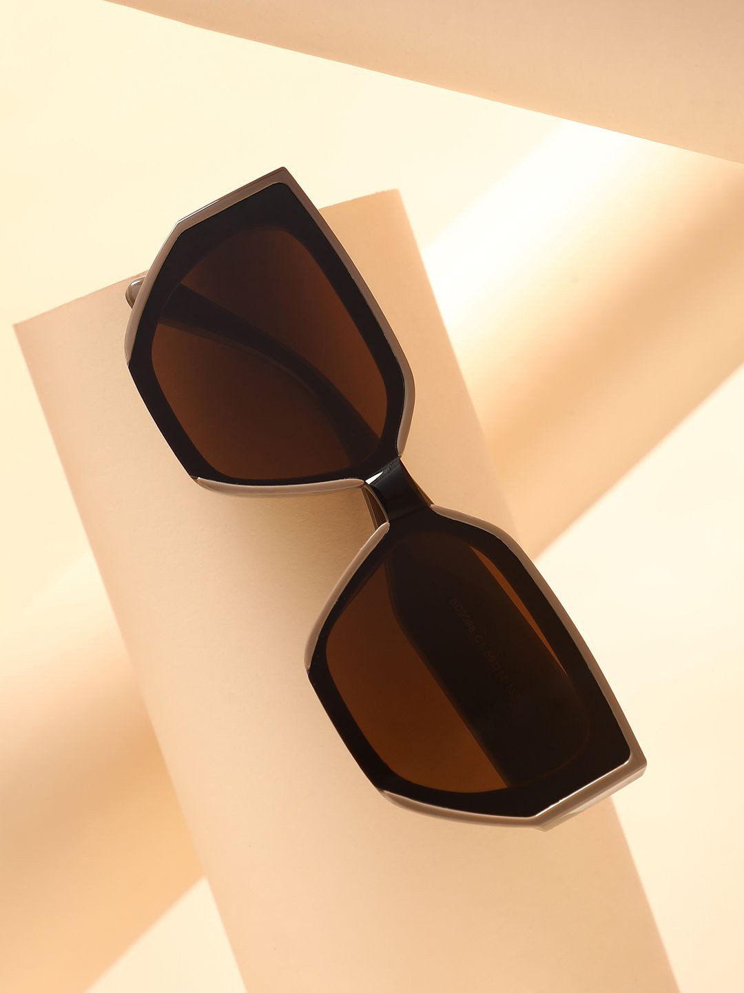 

French Accent Men Cateye Sunglasses with Polarised Lens SW25_FASG1147, Brown