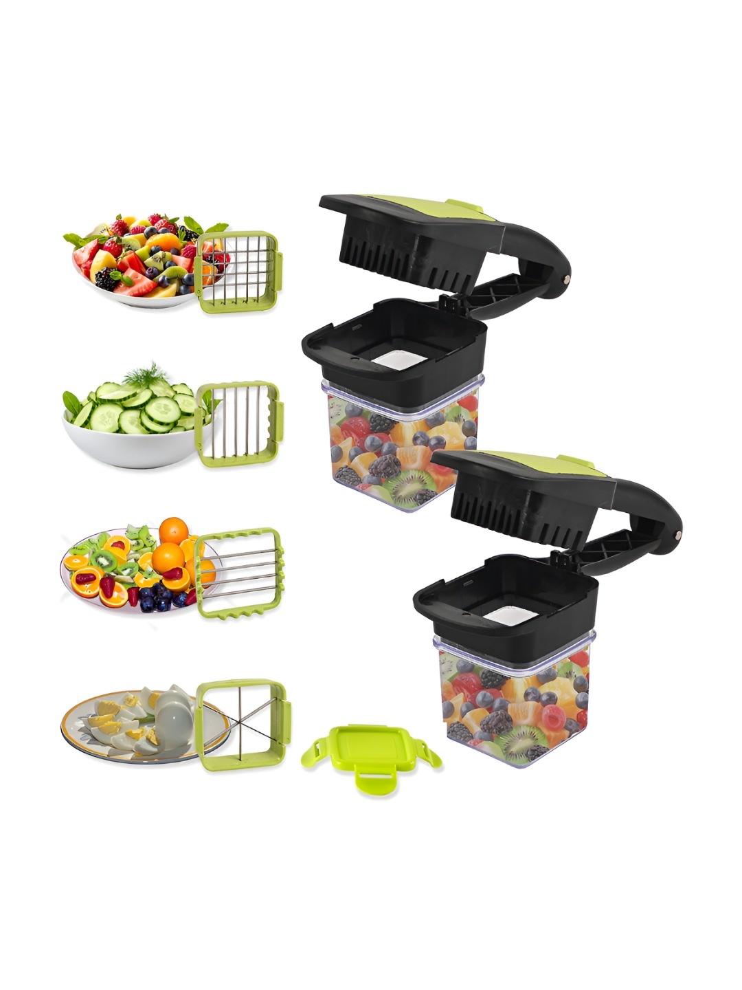 

Kuber Industries Green & Black 2 Pieces Chopper