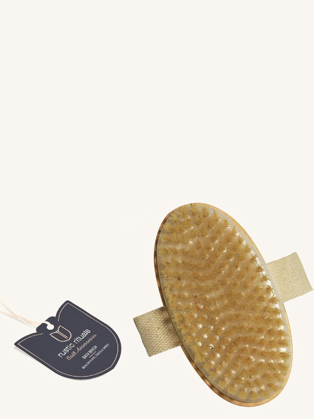 

Rustic Rituals Wet & Dry Wooden Oval Bath Brush, Beige